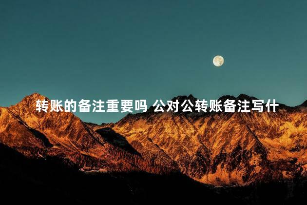 转账的备注重要吗 公对公转账备注写什么